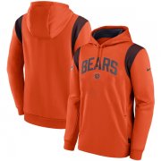 Wholesale Cheap Mens Chicago Bears Orange Sideline Stack Performance Pullover Hoodie