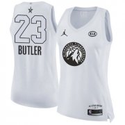 Wholesale Cheap Nike Minnesota Timberwolves #23 Jimmy Butler White Women's NBA Jordan Swingman 2018 All-Star Game Jersey