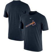 Wholesale Cheap Atlanta Braves Nike Legend Logo Performance T-Shirt Navy