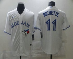 Wholesale Cheap Men\'s Toronto Blue Jays #11 Bo Bichette White Stitched MLB Cool Base Nike Jersey