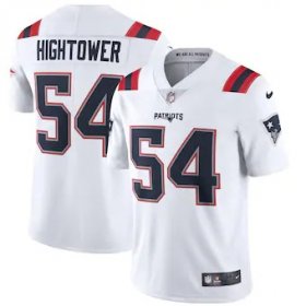 Wholesale Cheap New England Patriots #54 Dont\'a Hightower Men\'s Nike White 2020 Vapor Limited Jersey