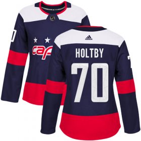 Wholesale Cheap Adidas Capitals #70 Braden Holtby Navy Authentic 2018 Stadium Series Women\'s Stitched NHL Jersey