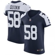 Wholesale Cheap Nike Cowboys #58 Robert Quinn Navy Blue Thanksgiving Men's Stitched NFL Vapor Untouchable Throwback Elite Jersey
