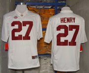 Wholesale Cheap Alabama Crimson Tide #27 Derrick Henry 2014 White Jersey