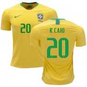 Wholesale Cheap Brazil #20 R. Caio Home Soccer Country Jersey