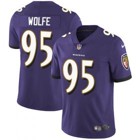 Wholesale Cheap Nike Ravens #95 Derek Wolfe Purple Team Color Men\'s Stitched NFL Vapor Untouchable Limited Jersey