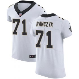 Wholesale Cheap Nike Saints #71 Ryan Ramczyk White Men\'s Stitched NFL Vapor Untouchable Elite Jersey