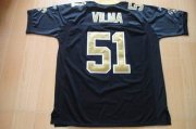 Wholesale Cheap Saints #51 Jonathan Vilma Black Stitched NFL Jersey