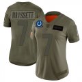 Wholesale Cheap Nike Colts #7 Jacoby Brissett Camo Women's Stitched NFL Limited 2019 Salute to Service Jersey
