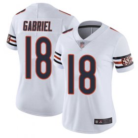 Wholesale Cheap Nike Bears #18 Taylor Gabriel White Women\'s Stitched NFL Vapor Untouchable Limited Jersey
