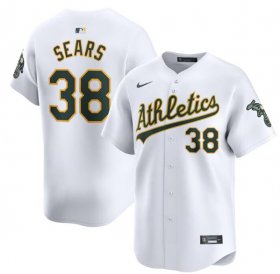 Cheap Men\'s Oakland Athletics #38 JP Sears White Home Limited Stitched Jersey