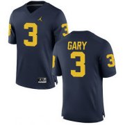 Wholesale Cheap Men's Michigan Wolverines #3 Rashan Gary Navy Blue Stitched College Football Brand Jordan NCAA Jersey