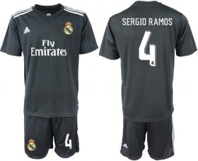 Wholesale Cheap Real Madrid #4 Sergio Ramos Away Soccer Club Jersey