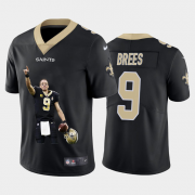 Wholesale Cheap New Orleans Saints #9 Drew Brees Men's Nike Player Signature Moves Vapor Limited NFL Jersey Black