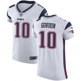 Wholesale Cheap Nike Patriots #10 Josh Gordon White Men\'s Stitched NFL Vapor Untouchable Elite Jersey