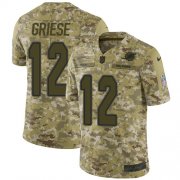 Wholesale Cheap Nike Dolphins #12 Bob Griese Camo Youth Stitched NFL Limited 2018 Salute to Service Jersey