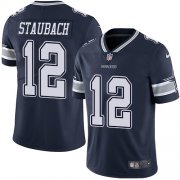 Wholesale Cheap Nike Cowboys #12 Roger Staubach Navy Blue Team Color Men's Stitched NFL Vapor Untouchable Limited Jersey