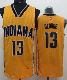 Wholesale Cheap Indiana Pacers #24 Paul George Revolution 30 Swingman Yellow Jersey