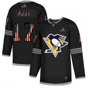 Wholesale Cheap Pittsburgh Penguins #17 Bryan Rust Adidas Men's Black USA Flag Limited NHL Jersey