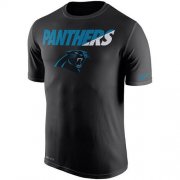 Wholesale Cheap Men's Carolina Panthers Nike Black Legend Staff Practice Performance T-Shirt