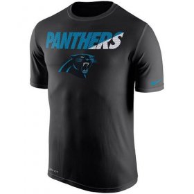 Wholesale Cheap Men\'s Carolina Panthers Nike Black Legend Staff Practice Performance T-Shirt