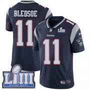 Wholesale Cheap Nike Patriots #11 Drew Bledsoe Navy Blue Team Color Super Bowl LIII Bound Men's Stitched NFL Vapor Untouchable Limited Jersey