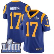 Wholesale Cheap Nike Rams #17 Robert Woods Royal Blue Alternate Super Bowl LIII Bound Youth Stitched NFL Vapor Untouchable Limited Jersey