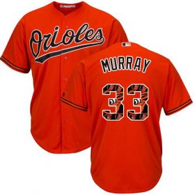 Wholesale Cheap Orioles #33 Eddie Murray Orange Team Logo Fashion Stitched MLB Jersey