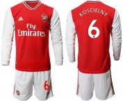 Wholesale Cheap Arsenal #6 Koscielny Red Home Long Sleeves Soccer Club Jersey