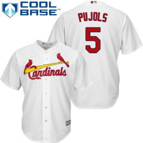 Wholesale Cheap Cardinals #5 Albert Pujols White Cool Base Stitched Youth MLB Jersey