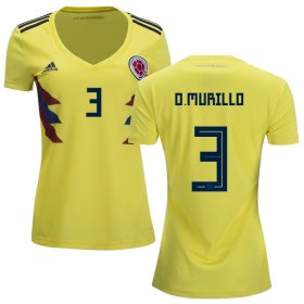 Wholesale Cheap Women\'s Colombia #3 O.Murillo Home Soccer Country Jersey