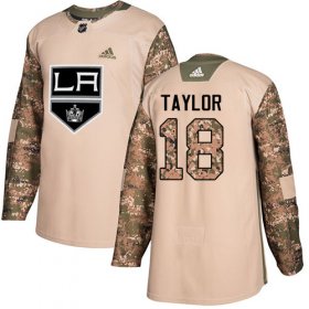 Wholesale Cheap Adidas Kings #18 Dave Taylor Camo Authentic 2017 Veterans Day Stitched NHL Jersey