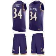 Wholesale Cheap Nike Ravens #34 Anthony Averett Purple Team Color Men's Stitched NFL Limited Tank Top Suit Jersey