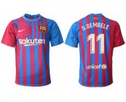 Wholesale Cheap Men 2021-2022 Club Barcelona home aaa version red 11 Nike Soccer Jerseys