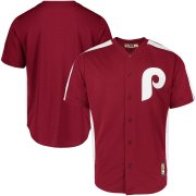 Wholesale Cheap Philadelphia Phillies Blank Majestic 1979 Saturday Night Special Cool Base Cooperstown Team Jersey Maroon