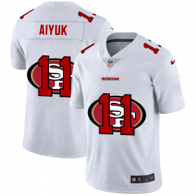 Wholesale Cheap San Francisco 49ers #11 Brandon Aiyuk White Men\'s Nike Team Logo Dual Overlap Limited NFL Jersey