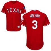 Wholesale Cheap Rangers #3 Russell Wilson Red Flexbase Authentic Collection Stitched MLB Jersey