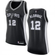Wholesale Cheap Nike San Antonio Spurs #12 LaMarcus Aldridge Black Women's NBA Swingman Icon Edition Jersey