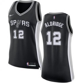 Wholesale Cheap Nike San Antonio Spurs #12 LaMarcus Aldridge Black Women\'s NBA Swingman Icon Edition Jersey