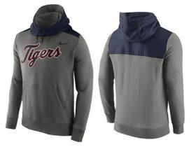 Wholesale Cheap Men\'s Detroit Tigers Nike Gray Cooperstown Collection Hybrid Pullover Hoodie