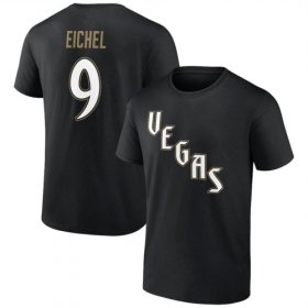 Wholesale Cheap Men\'s Vegas Golden Knights #9 Jack Eichel Black T-Shirt