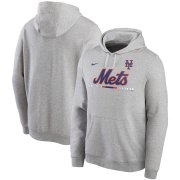 Wholesale Cheap New York Mets Nike Color Bar Club Pullover Hoodie Gray