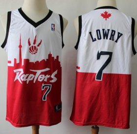 Wholesale Cheap Raptors #7 Kyle Lowry White Red Basketball Swingman City Edition Jersey
