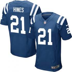 Wholesale Cheap Nike Colts #21 Nyheim Hines Royal Blue Team Color Men\'s Stitched NFL Elite Jersey