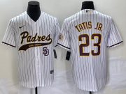 Wholesale Cheap Men's San Diego Padres #23 Fernando Tatis Jr White NEW 2023 Cool Base Stitched Jersey
