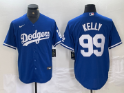 Cheap Men's Los Angeles Dodgers #99 Joe Kelly Blue Stitched Cool Base Nike Jerseys