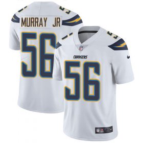 Wholesale Cheap Nike Chargers #56 Kenneth Murray Jr White Men\'s Stitched NFL Vapor Untouchable Limited Jersey