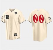 Men's Texas Rangers Active Player Custom Cream 2023 World Series City Connect Stitched Baseball Jersey