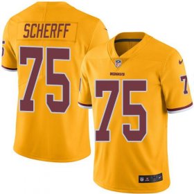 Wholesale Cheap Nike Redskins #75 Brandon Scherff Gold Men\'s Stitched NFL Limited Rush Jersey