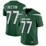 Wholesale Cheap Nike Jets #77 Mekhi Becton Green Team Color Men's Stitched NFL Vapor Untouchable Limited Jersey